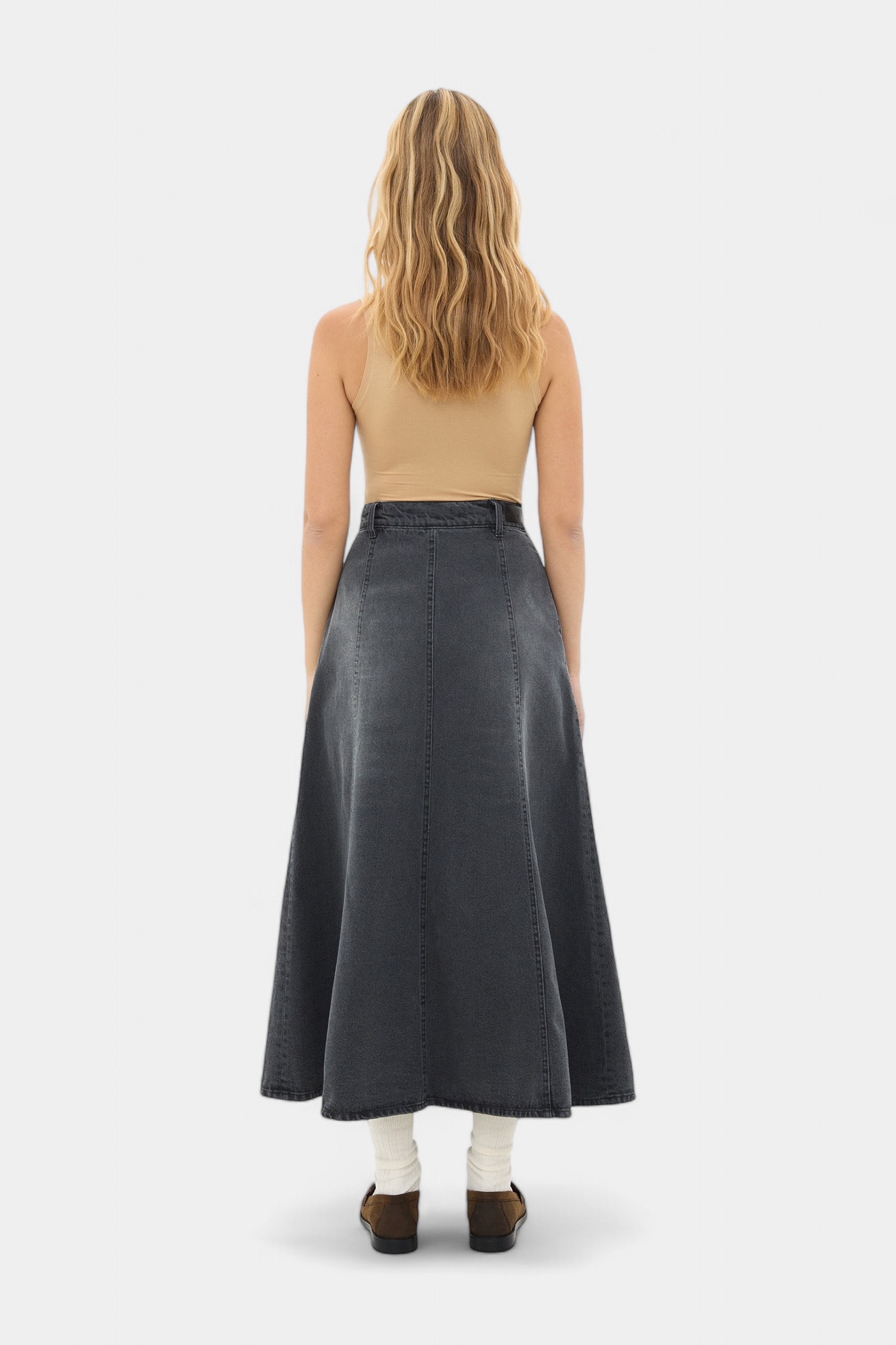 Сіра спідниця Gode sp25-skirt-grey MATCH DENIM